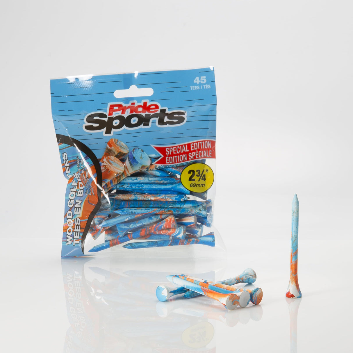 Special Edition Paint Splatter - Blue/Orange Tee 2 3/4"