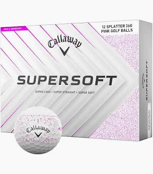 Supersoft Golf Ball Splatter Pink - Gunnedah Golf Hub