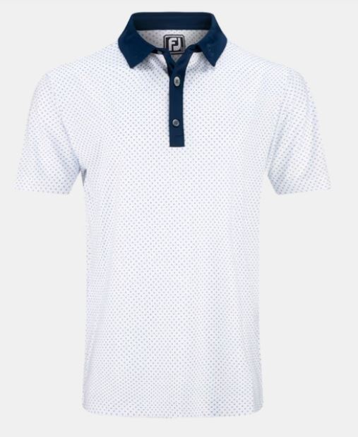 AU Lisle MicroFlower Self Collar ATHLETIC FIT